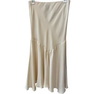 Lauren Ralph Lauren Women's 100% Silk Ivory Skirt Size 4  Luxury